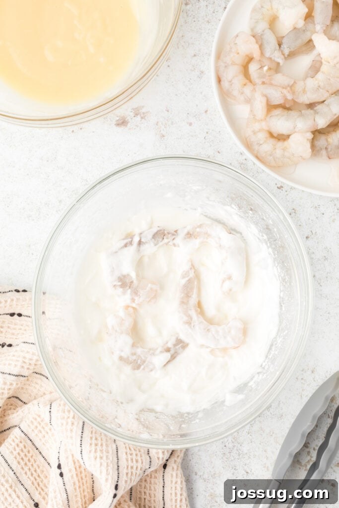 Crispy Honey Walnut Shrimp Recipe: Restaurant-Style at Home 14 Raw shrimp coated in whipped egg white batter for crispy Honey Walnut Shrimp