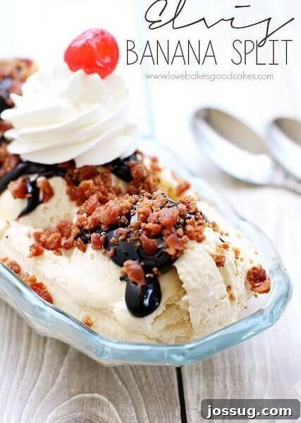 Decadent Banana Split Trifle Recipe with Layers of Cream and Fruit 25 Elvis Banana Split with Homemade Peanut Butter Ice Cream