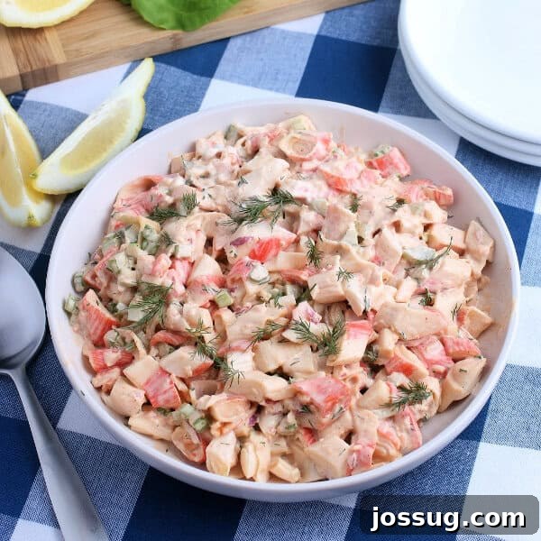 Cheesy Crab Melt: Seafood Grilled Cheese Sandwich Recipe 16 deli-style crab salad in bowl