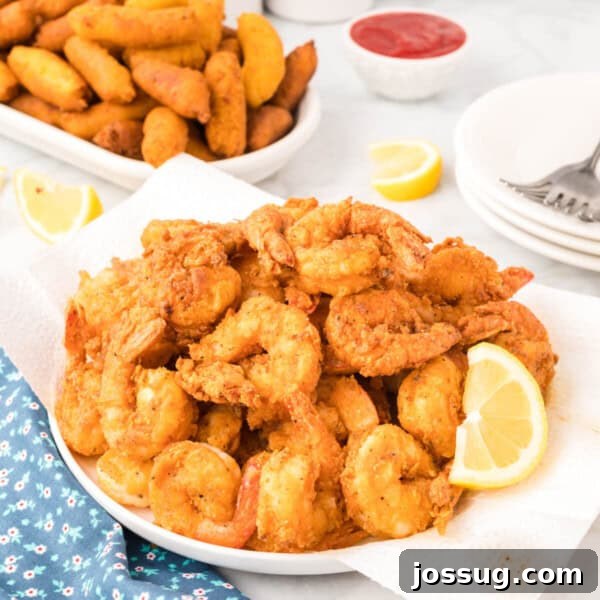 southern fried shrimp on plate