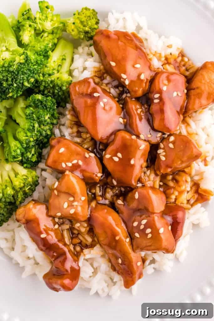 Mongolian Pork Stir-Fry: Restaurant Flavor at Home 2 Close-up of Mongolian Pork served over rice with steamed broccoli