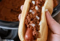 Slow Cooker Hot Dog Chili with Homemade Chili Sauce