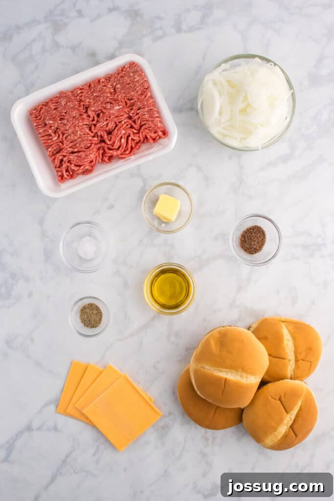 Oklahoma Onion Smash Burger Recipe with Caramelized Onions 3 Ingredients needed to make an Oklahoma Onion Burger recipe
