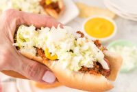 Carolina Style Chili Slaw Hot Dogs