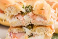 Baked Bagel and Smoked Salmon Sliders