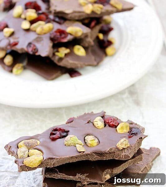 Pistachio Cheesecake with White Chocolate-Pistachio Ganache 17 Pistachio & Cranberry Bark